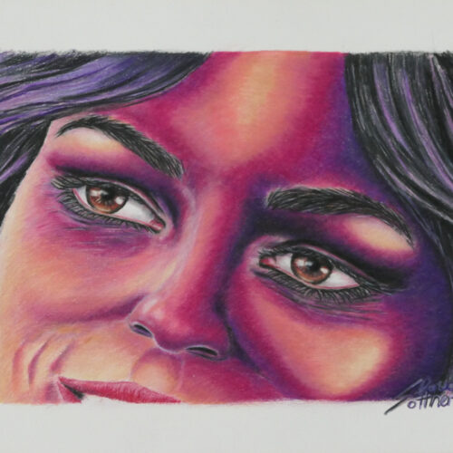 Portrait close-up for Purple Rain Artwork